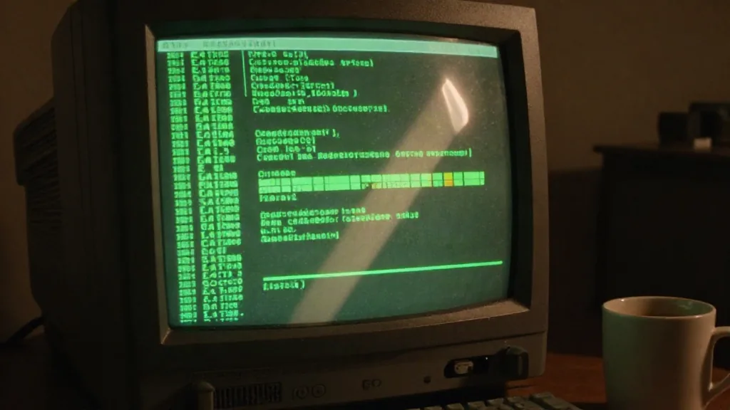 Pantalla de terminal con una compilación en marcha